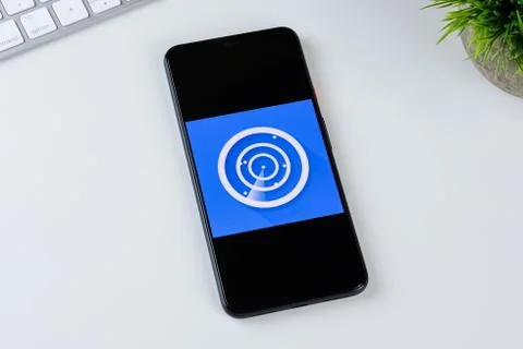 Flightradar24 Flight Tracker app logo on a smartphone screen Stock Photos