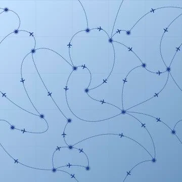 Flightroute pattern Stock Illustration