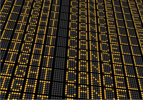 Flights Cancelled Board Stock Illustration