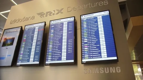 Flights departures board Stock Footage 60219822