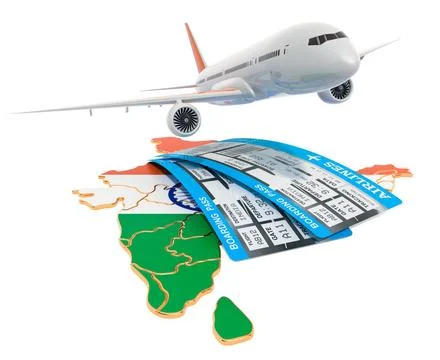 Flights to India concept. 3D rendering Flights to India concept. 3D render... Stock Photos