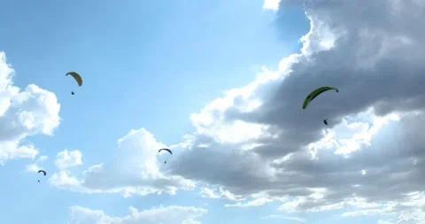 Flights with Paragliding 動画素材 196727811