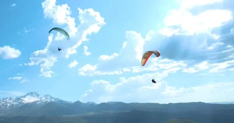 Flights with Paragliding 動画素材 196730735
