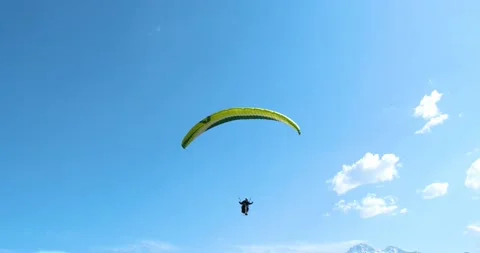 Flights with Paragliding Video stock 196736841