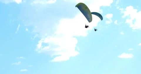 Flights with Paragliding Stock-Footage 196748334