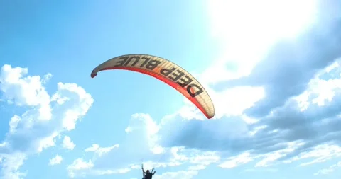 Flights with Paragliding Video stock 196749386