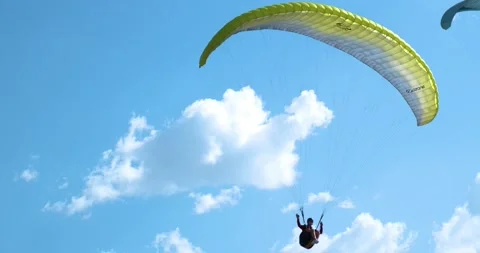 Flights with Paragliding Stock-Footage 196787950