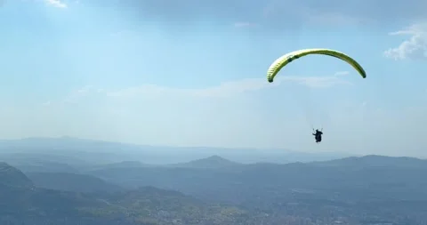 Flights with Paragliding Stock-Footage 196790963