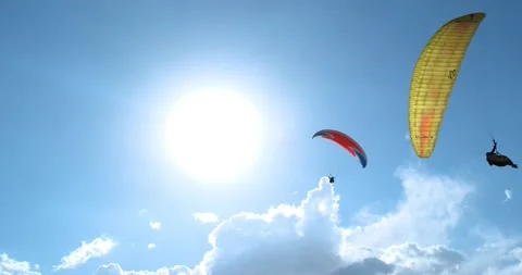 Flights with Paragliding Stock-Footage 196793662