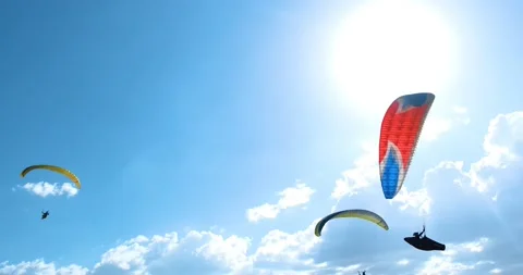 Flights with Paragliding Video stock 196795949