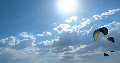 Flights with Paragliding Stock-Footage 196811957