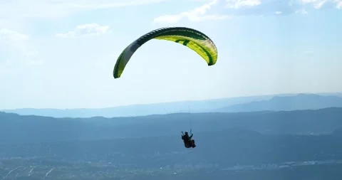 Flights with Paragliding Video stock 196813522