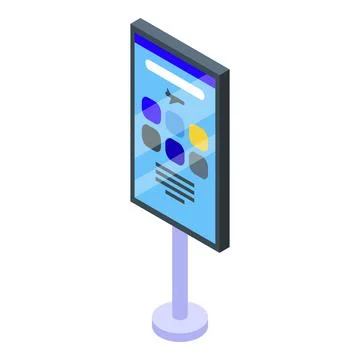 Flights program icon, isometric style 스톡 일러스트