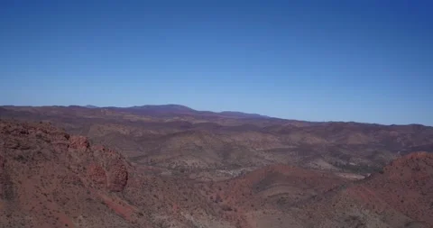 Flinders Ranges Drone midday Arakaroola Stock Footage 143995436
