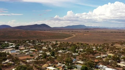 Flinders ranges hill rock mountain formation in South Australia from Hawker town Stock Footage 275892015