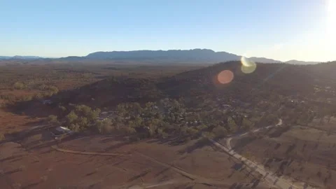 Flinders Ranges mountain range and campground Video stock 263798452