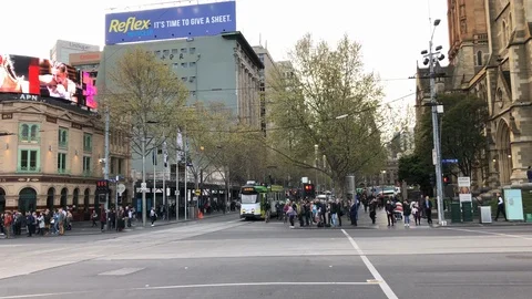 Flinders Street, Melbourne 스톡 동영상 97433667