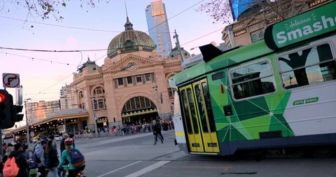 Flinders Train Station-54s Stock Footage 116582823
