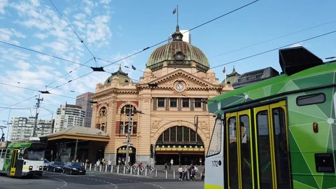 Flinders Tram 库存影片 107252091