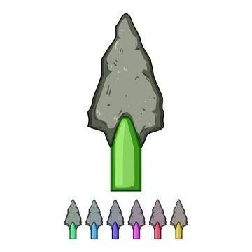 Flint arrowhead cartoon vector graphic Stock Illustration