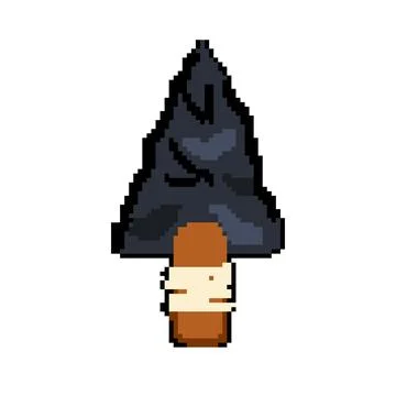 Flint arrowhead pixel art vector illustration Stock Illustration