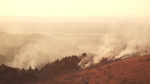 Flint hills fires 8 Stock Footage 149895772