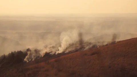 Flint hills fires Stock Footage 149895752