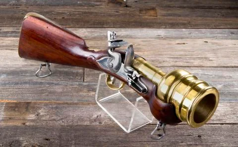 Flintlock Hand Mortar. Stock Photos