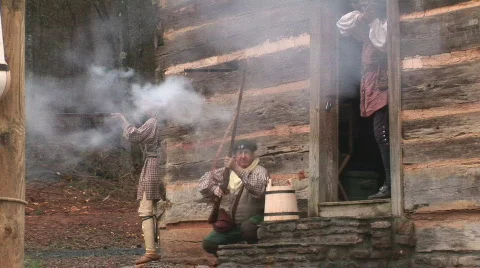 Flintlock Muzzleloader Shooting Stock Footage 836050