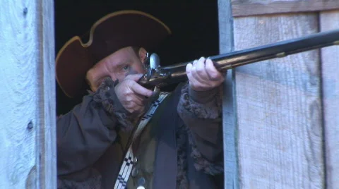 Flintlock Muzzleloader Shooting Stock Footage 837578
