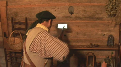 Flintlock Muzzleloader Shooting Stock Footage 837605