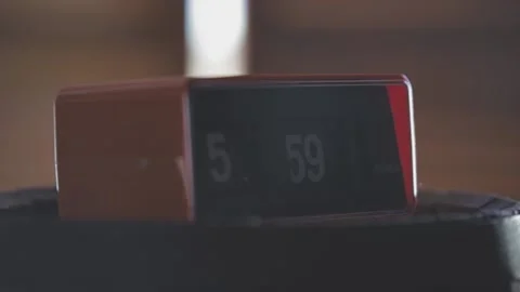 Flip alarm clock Stock Footage