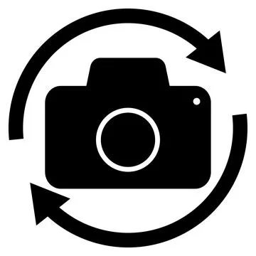Flip and switch the camera icon. Button icon to switch cameras video call. .. イラスト素材