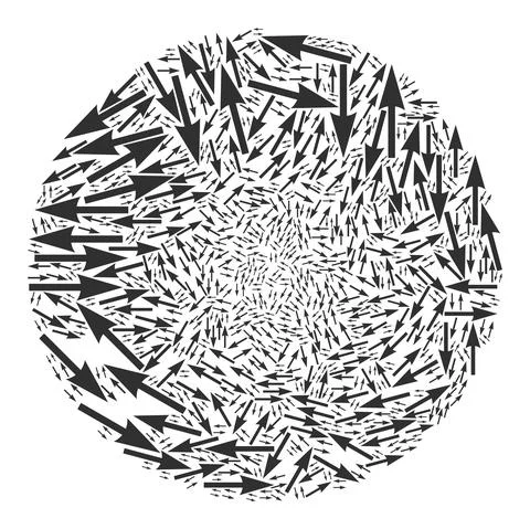 Flip Arrows Icon Round Globula Mosaic Stockillustratie