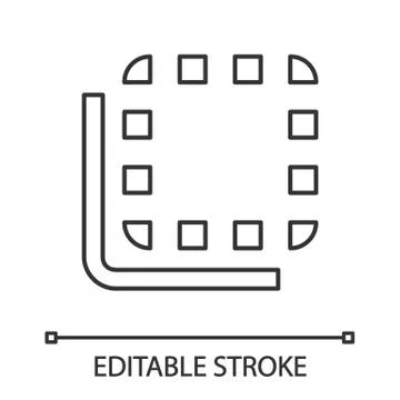 Flip to back button linear icon Stock Illustration
