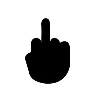 Flip the bird gesture Stock Illustration