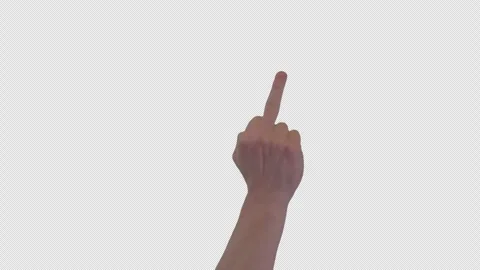 Flip Bird Hand Gesture Alpha Video stock 339805007