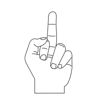 Flip the bird Stock Illustration