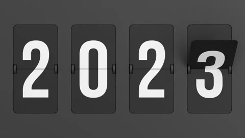 Flip black scoreboard 2024. 3D render Stock Footage 247872648