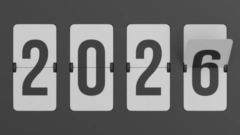 Flip black scoreboard 2027. 3D render Stock Footage 337681791