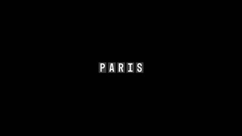 Flip board of text Paris 4k Stock Footage 220929134