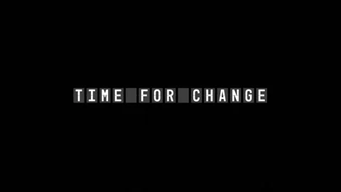 Flip board of text Time For Change 4k 스톡 동영상 220929148