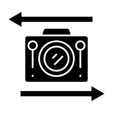 Flip Camera Glyph Icon 库存插图