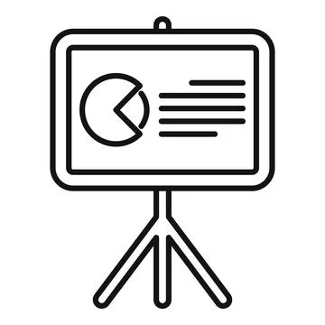 Flip chart with analytics graph for business presentation Stock Illustration