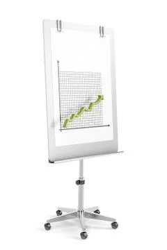 Flip chart with arrow graph Stock Illustration