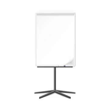 Flip chart front view template or mockup realistic vector illustration isolated. Stock Illustration