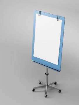 Flip chart on gray Stock Illustration