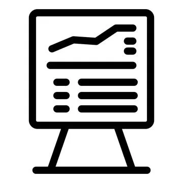 Flip chart with growing chart representing increasing statistics Stock Illustration