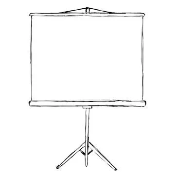 Flip chart isolated on white background. Sketch. Stock Illustration