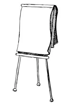 Flip chart isolated on white background. Sketch. Vector illustration Stock Illustration